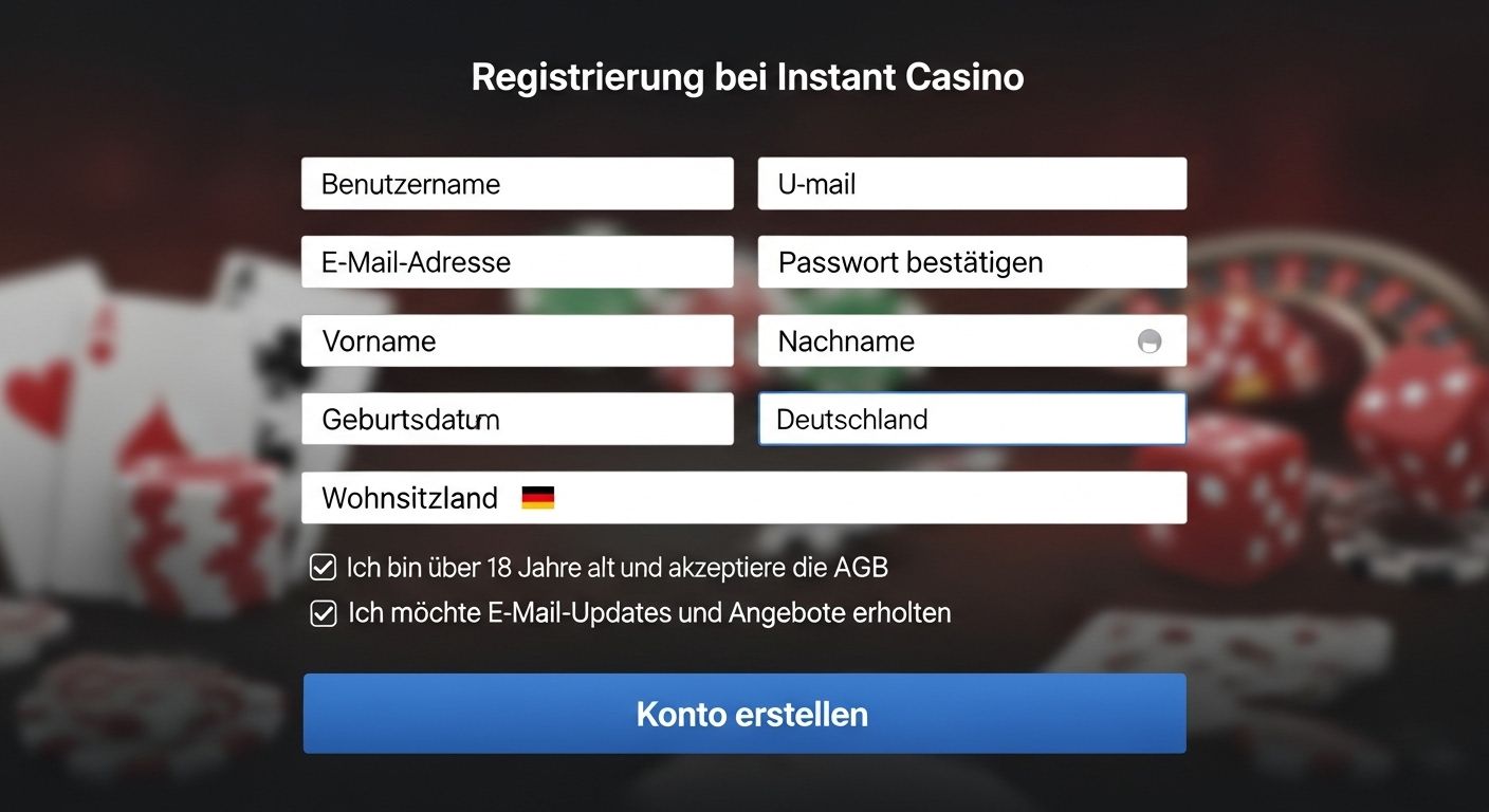 So melden Sie sich an create account